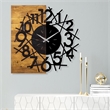 ASIR Wallity Wooden Clock 26 Walnut Black Decorative Wooden Wall Clock