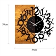 ASIR Wallity Wooden Clock 26 Walnut Black Decorative Wooden Wall Clock