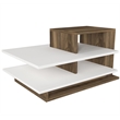 ASIR Hanah Home Vens - White/Walnut White Walnut Coffee Table