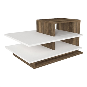 ASIR Hanah Home Vens - White/Walnut White Walnut Coffee Table