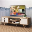 ASIR Hanah Home Lara Oak White TV Unit Engineered Wood