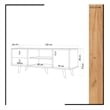 ASIR Hanah Home Lara Oak White TV Unit Engineered Wood