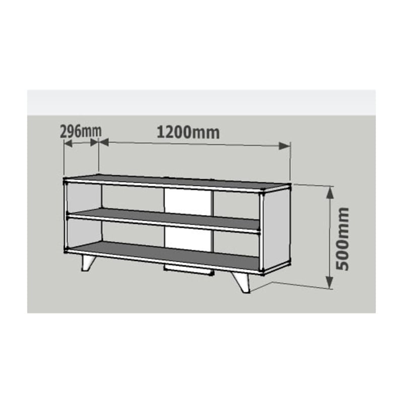 ASIR Hanah Home One - Oak TV Stand Engineered Wood