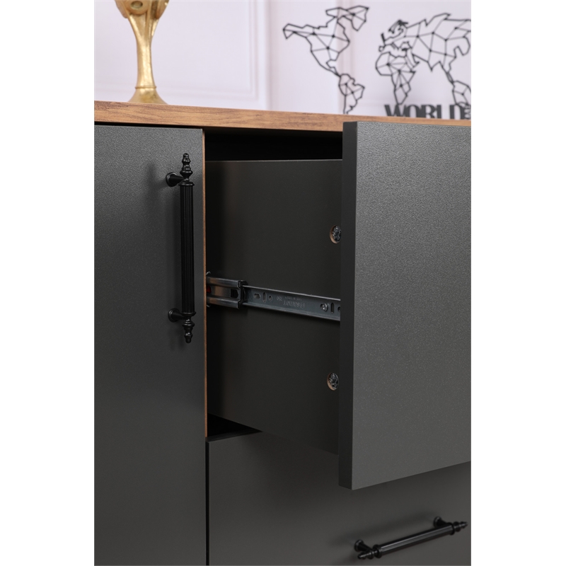 ASIR Hanah Home Cordoba Walnut Anthracite Console