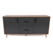 ASIR Hanah Home Cordoba Walnut Anthracite Console