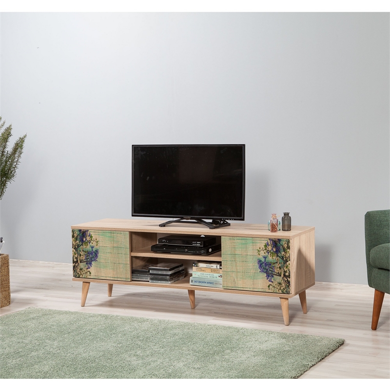 ASIR Hanah Home Truva - 727 Sonoma Oak TV Stand