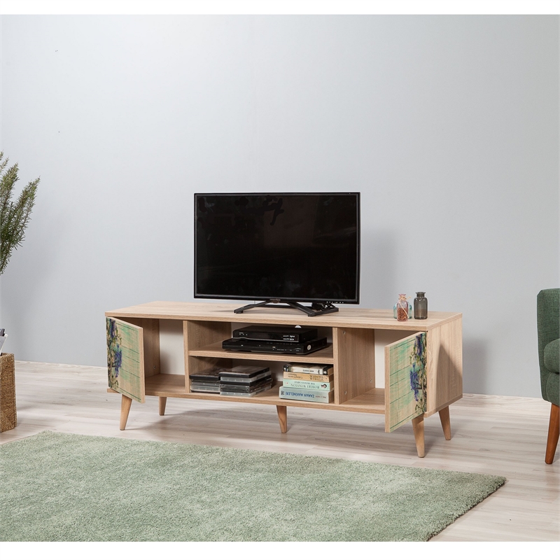 ASIR Hanah Home Truva - 727 Sonoma Oak TV Stand