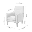 ASIR Atelier Del Sofa Liones 27 - Dark Blue Dark Blue Wing Chair
