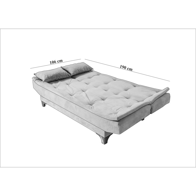 ASIR Atelier Del Sofa Kelebek - Rock 3-Seat Sofa-Bed
