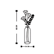 ASIR Wallity Flower 6 Black Decorative Metal Wall Accessory