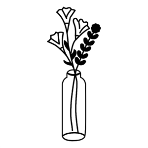 ASIR Wallity Flower 6 Black Decorative Metal Wall Accessory