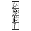 ASIR Wallity Tree And Birds B Black Decorative Metal Wall Accessory