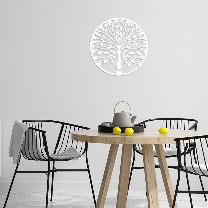 ASIR Wallity Aa 4 White Decorative Wooden Wall Accessory