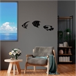 ASIR Wallity Fishes - 300 Black Decorative Metal Wall Accessory