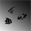 ASIR Wallity Fishes - 300 Black Decorative Metal Wall Accessory