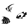 ASIR Wallity Fishes - 300 Black Decorative Metal Wall Accessory