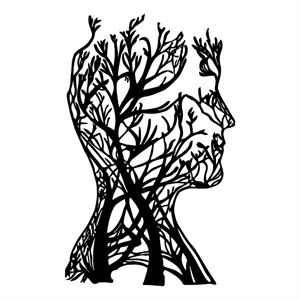 ASIR Wallity Tree Man - 317 Black Decorative Metal Wall Accessory