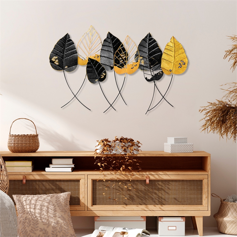 ASIR Wallity Casting Leaf Multicolor Decorative Metal Wall Accessory