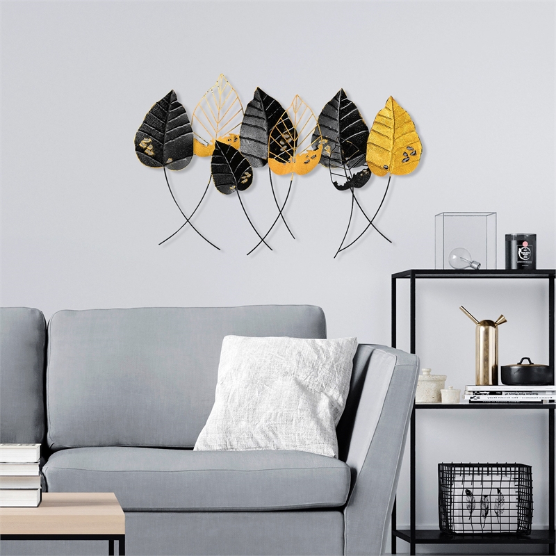 ASIR Wallity Casting Leaf Multicolor Decorative Metal Wall Accessory