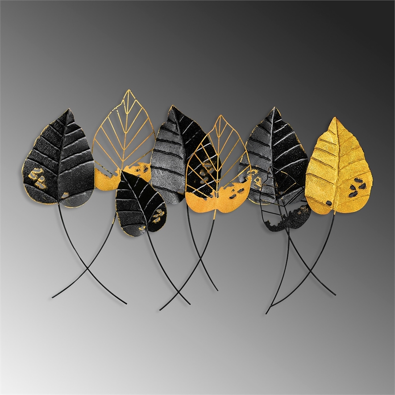 ASIR Wallity Casting Leaf Multicolor Decorative Metal Wall Accessory