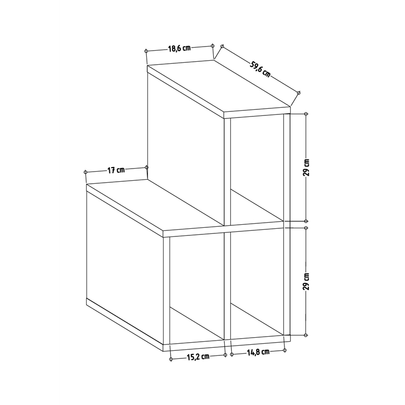 ASIR Hanah Home Lemont - White Side Table