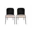 ASIR Hanah Home Dore 145 V2 Black Cream Chair Set