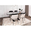 ASIR Hanah Home Dore 145 V2 Black Cream Chair Set