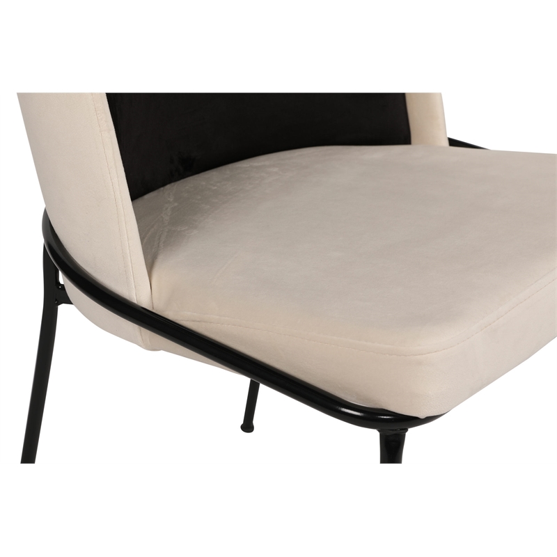 ASIR Hanah Home Dore 145 V2 Black Cream Chair Set