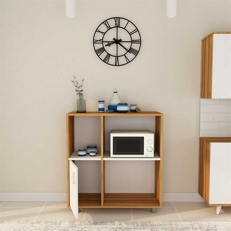 ASIR Hanah Home Nehir - L1194 Oak White Multi Purpose Cabinet