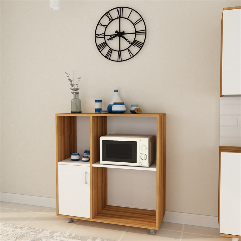 ASIR Hanah Home Nehir - L1194 Oak White Multi Purpose Cabinet