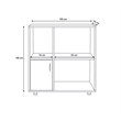 ASIR Hanah Home Nehir - L1194 Oak White Multi Purpose Cabinet