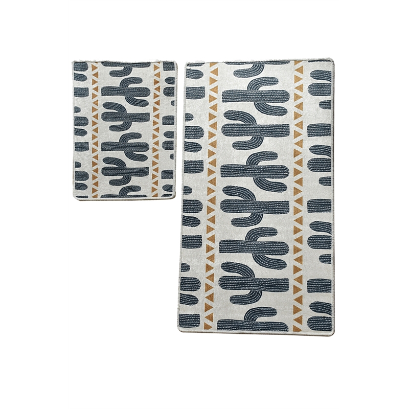 ASIR L'essential Maison Cactus Time DJT Multicolor Bathmat Set