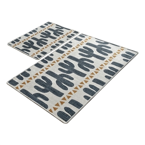 ASIR L'essential Maison Cactus Time DJT Multicolor Bathmat Set