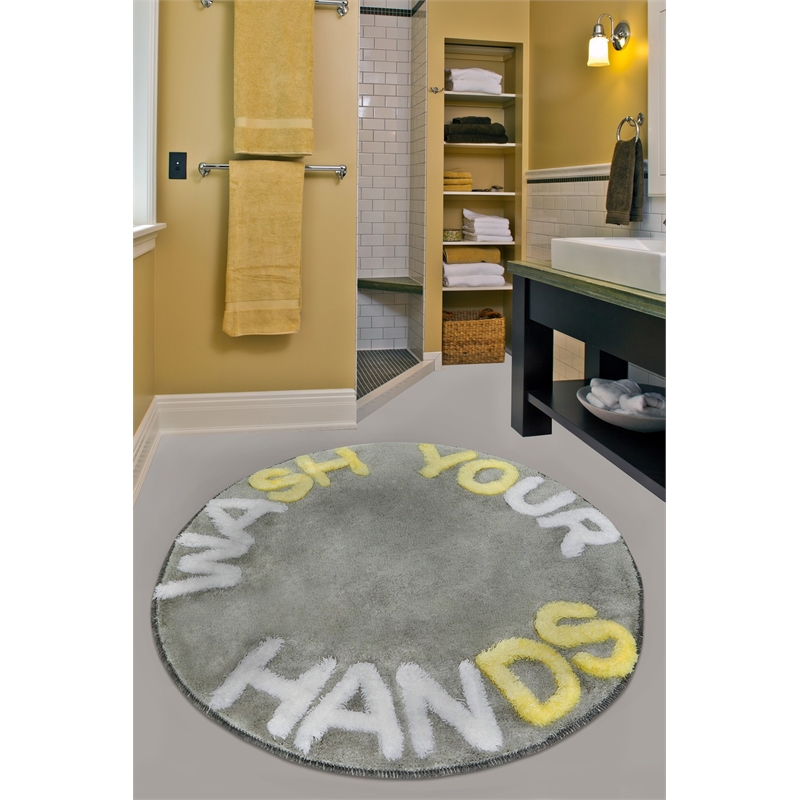 ASIR L'essential Maison Wash - Grey Multicolor Acrylic Bathmat