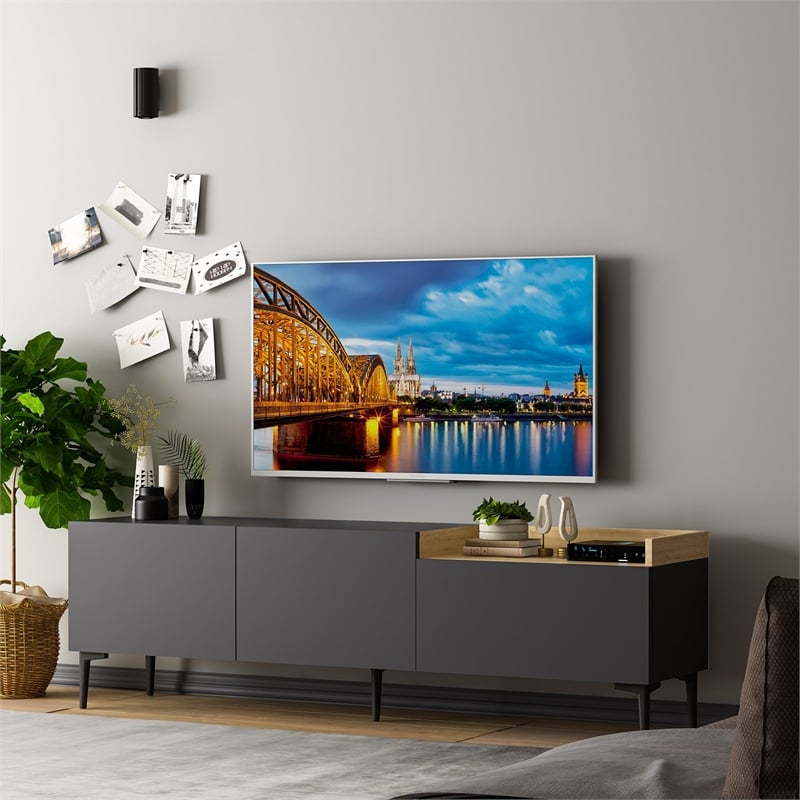 ASIR Hanah Home Mia - Anthracite TV Stand