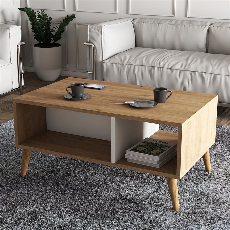 ASIR Hanah Home Exxen - 2074 Oak White Coffee Table