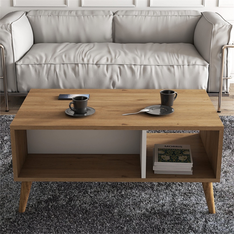 ASIR Hanah Home Exxen - 2074 Oak White Coffee Table