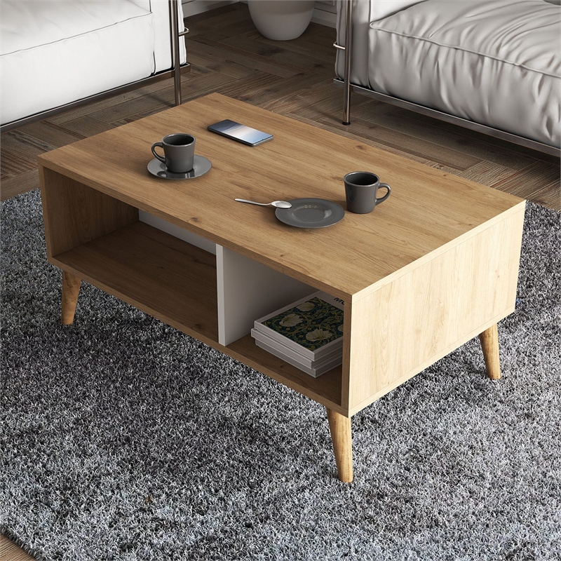 ASIR Hanah Home Exxen - 2074 Oak White Coffee Table
