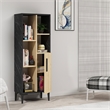 ASIR Hanah Home Ephesus - Black Sapphire Oak Black Multi Purpose Cabinet