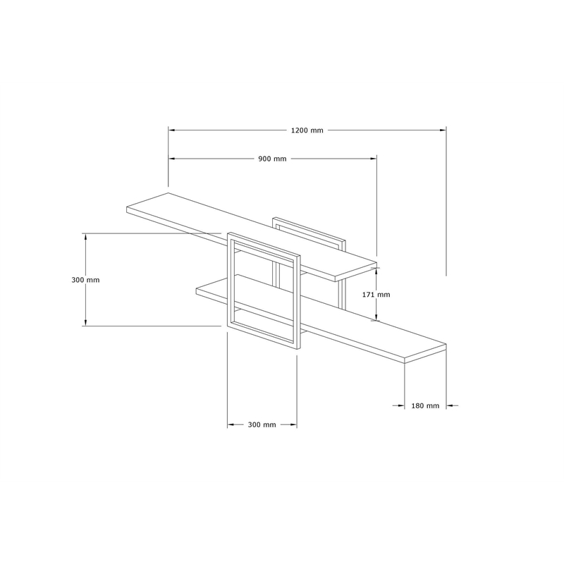 ASIR Hanah Home Mone - White Wall Shelf Engineered Wood