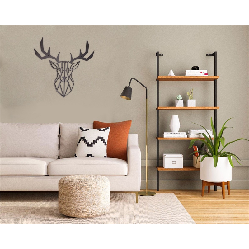 ASIR Wallity Deer Black Decorative Metal Wall Accessory