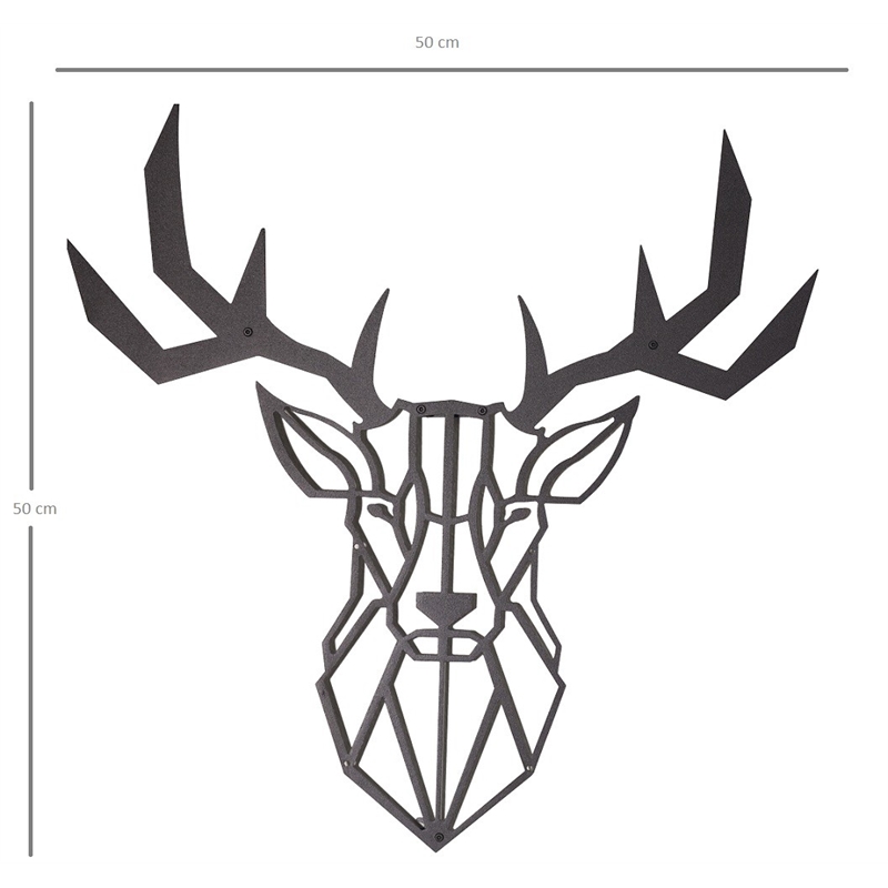 ASIR Wallity Deer Black Decorative Metal Wall Accessory
