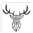 ASIR Wallity Deer Black Decorative Metal Wall Accessory