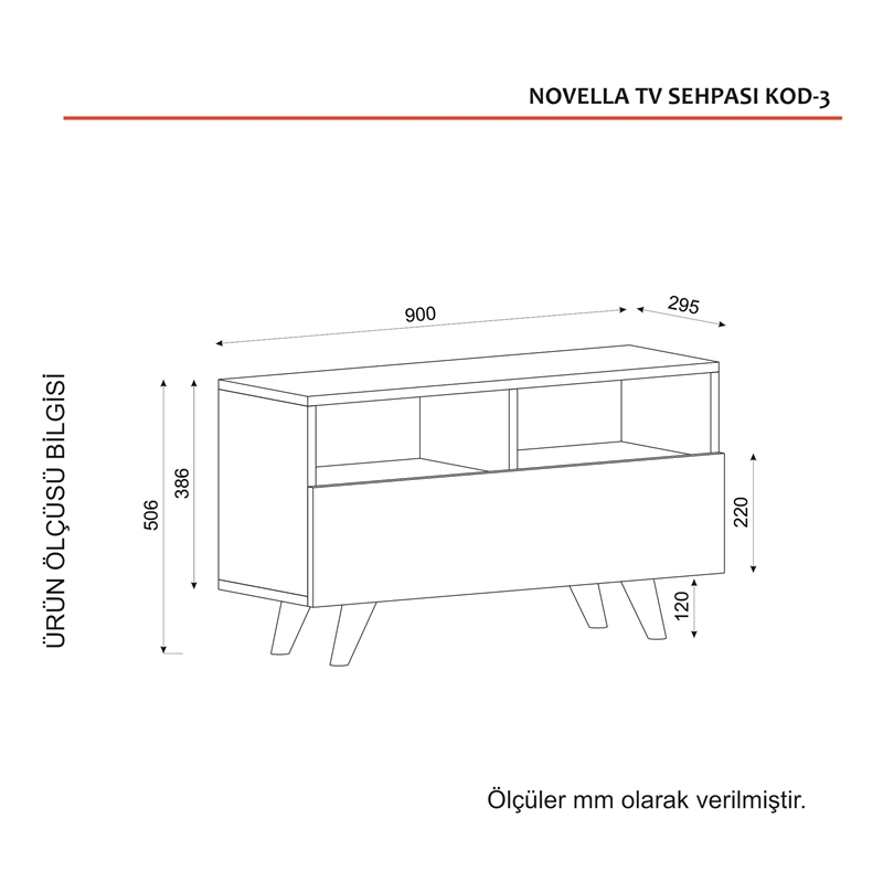 ASIR Hanah Home Novella K3 - White/Walnut White Walnut TV Stand