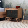 ASIR Hanah Home Juuna Oak Dark Grey Nightstand
