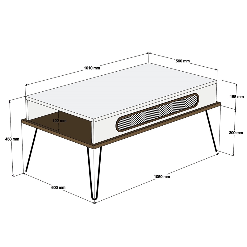 ASIR Hanah Home Ekol - Cream Coffee Table