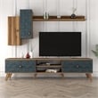 ASIR Hanah Home Class S - Walnut/Chalcedony Walnut Chalcedony TV Unit