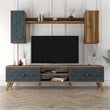ASIR Hanah Home Class S - Walnut/Chalcedony Walnut Chalcedony TV Unit