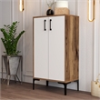 ASIR Hanah Home Prag - Walnut/White Walnut White Shoe Cabinet