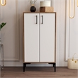 ASIR Hanah Home Prag - Walnut/White Walnut White Shoe Cabinet